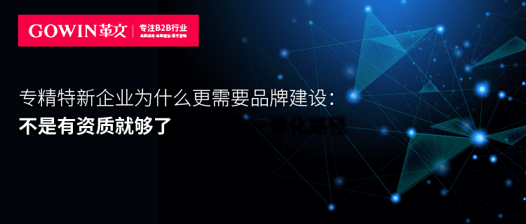 专精特新企业为什么更需要品牌建设：不是有资质就够了