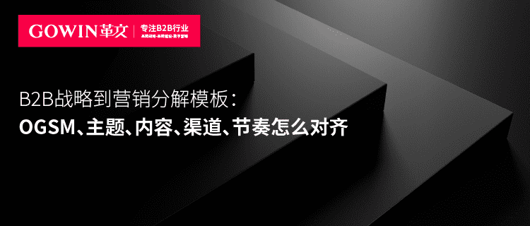 B2B战略到营销分解模板：OGSM、主题、内容、渠道、节奏怎么对齐